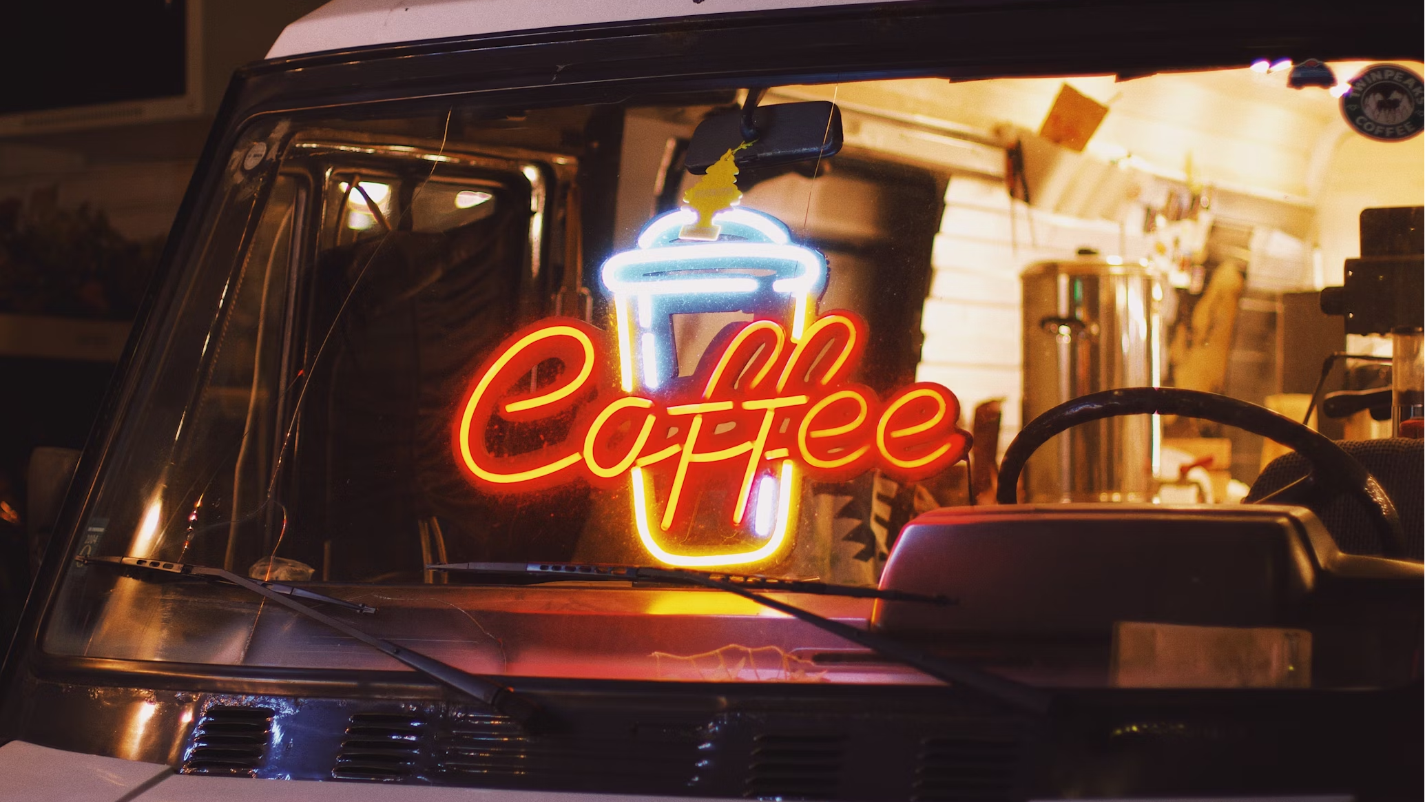 LED neon lights for mobile catering