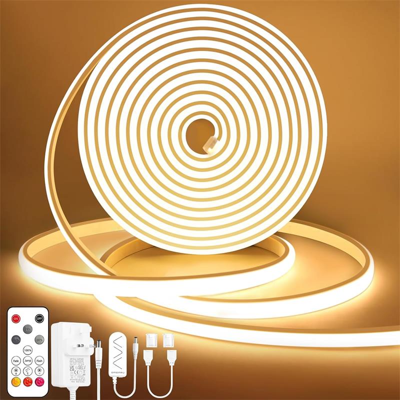 5M Warm White COB LED Strip Light Set