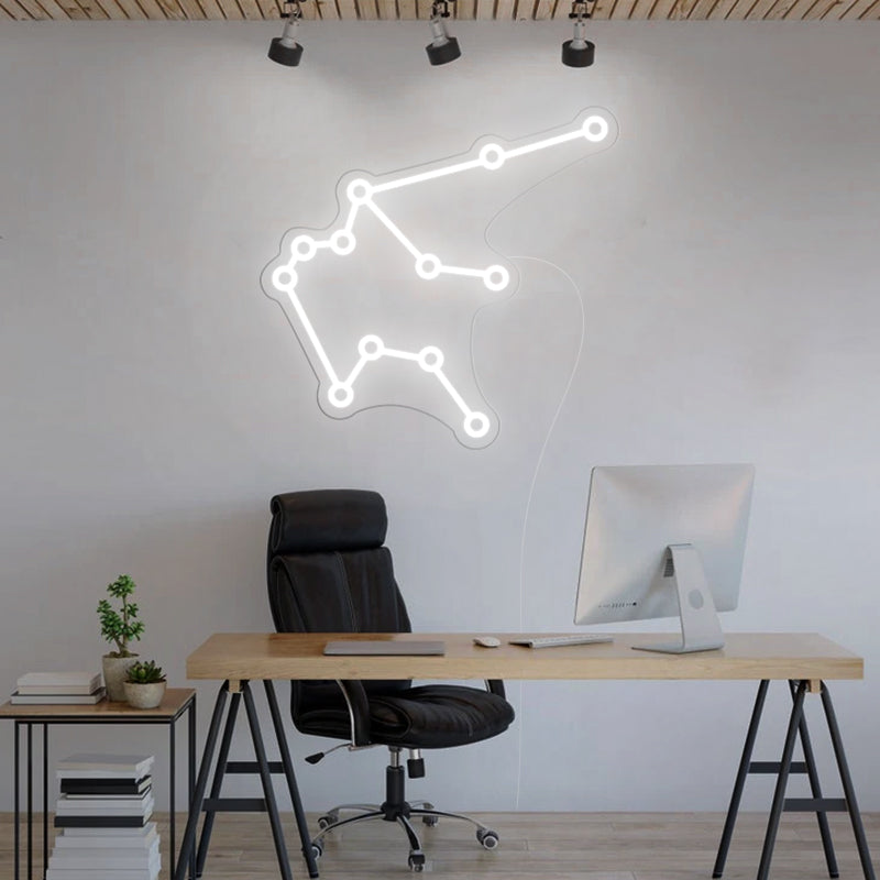 Aquarius Constellation Neon Light For Office