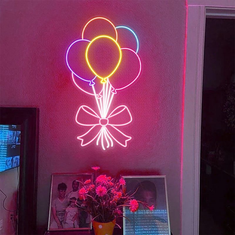 balloon neon sign