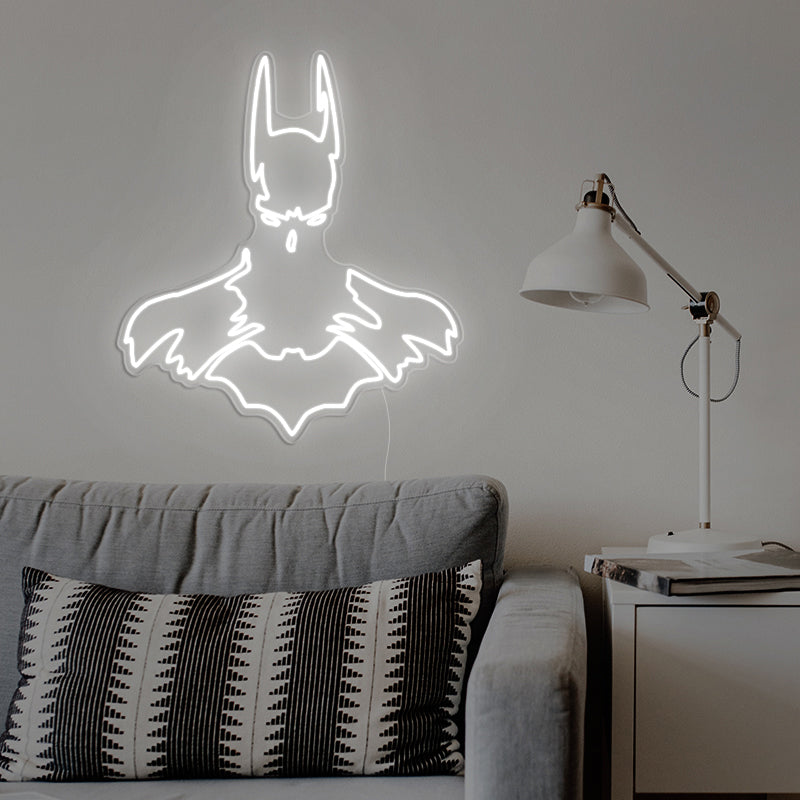 Batman Line Art Super hero Neon Sign