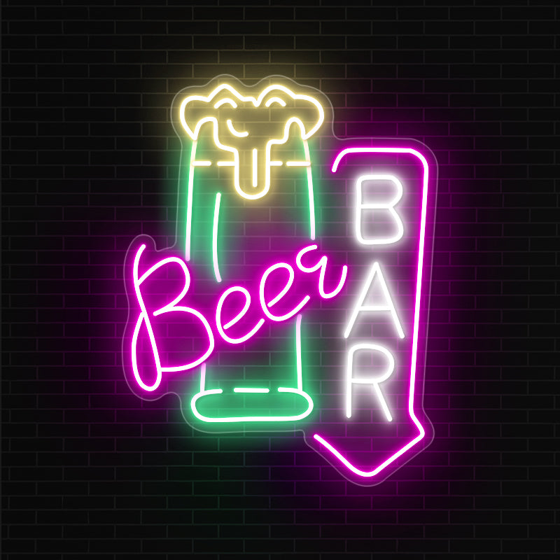 Beer Bar Neon Sign For Business