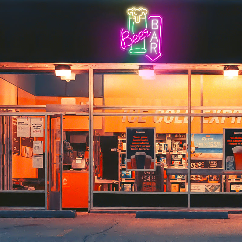Beer Bar Neon Sign For Business