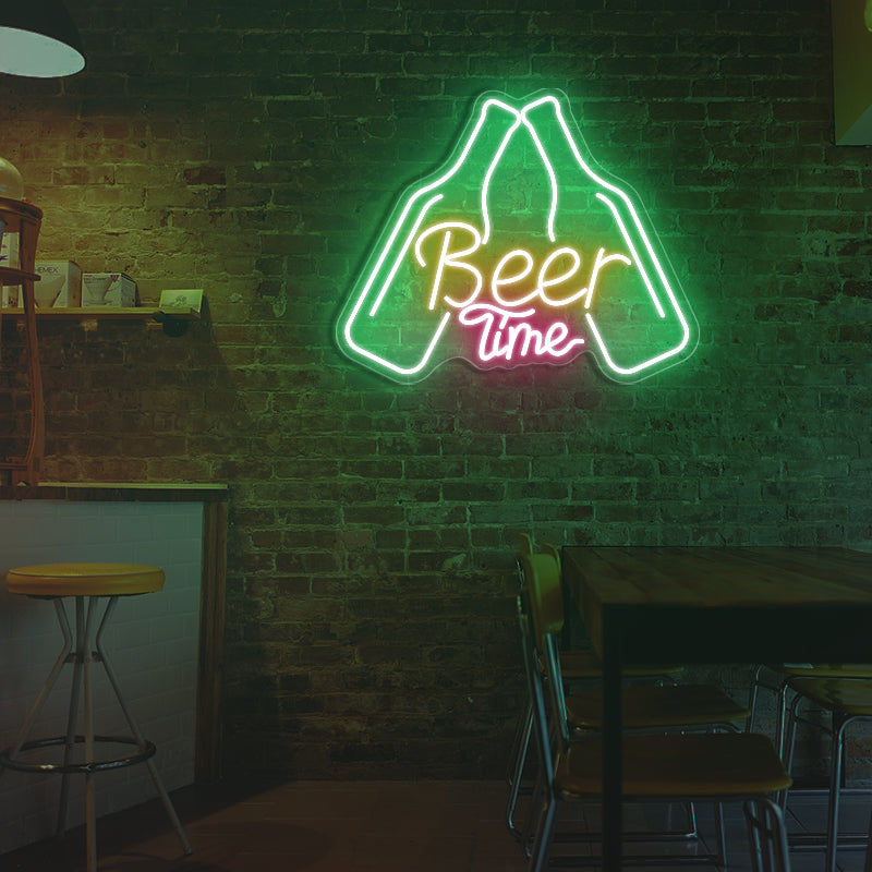 beer time led neon sign