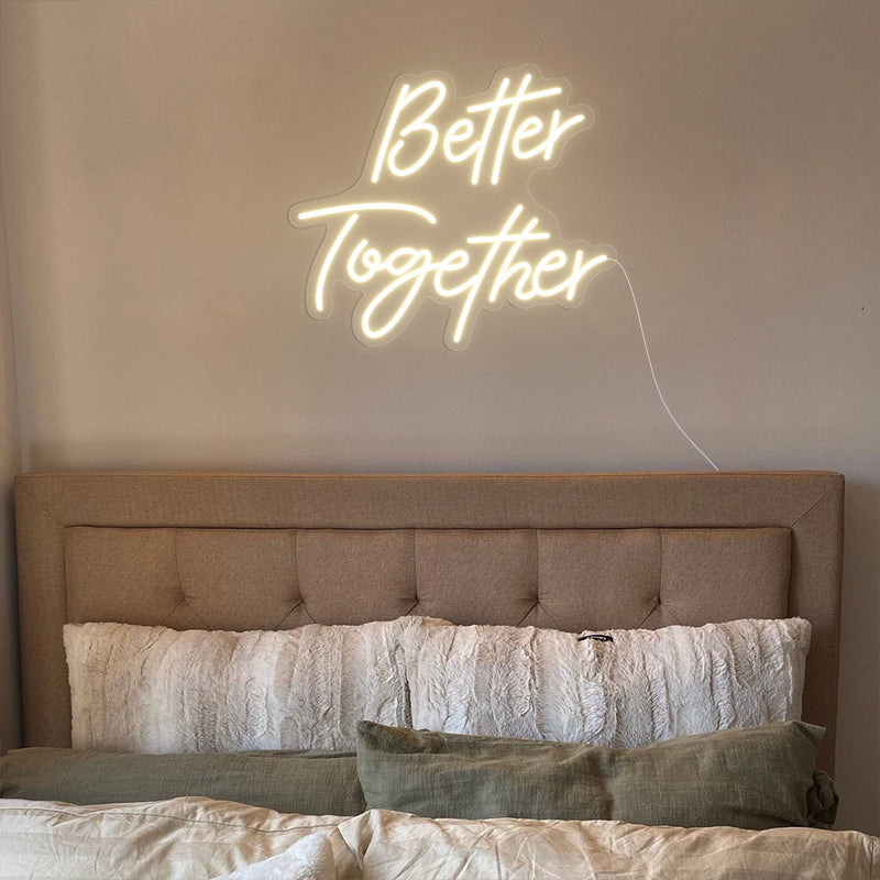 “Better Together” LED wedding neon
