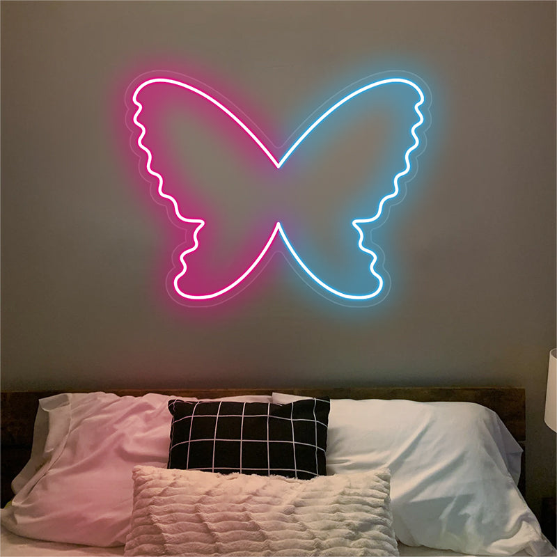Bicolor Butterfly LED Neon Sign
