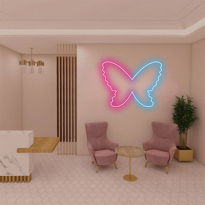Lamomo Bicolor Butterfly Neon Sign