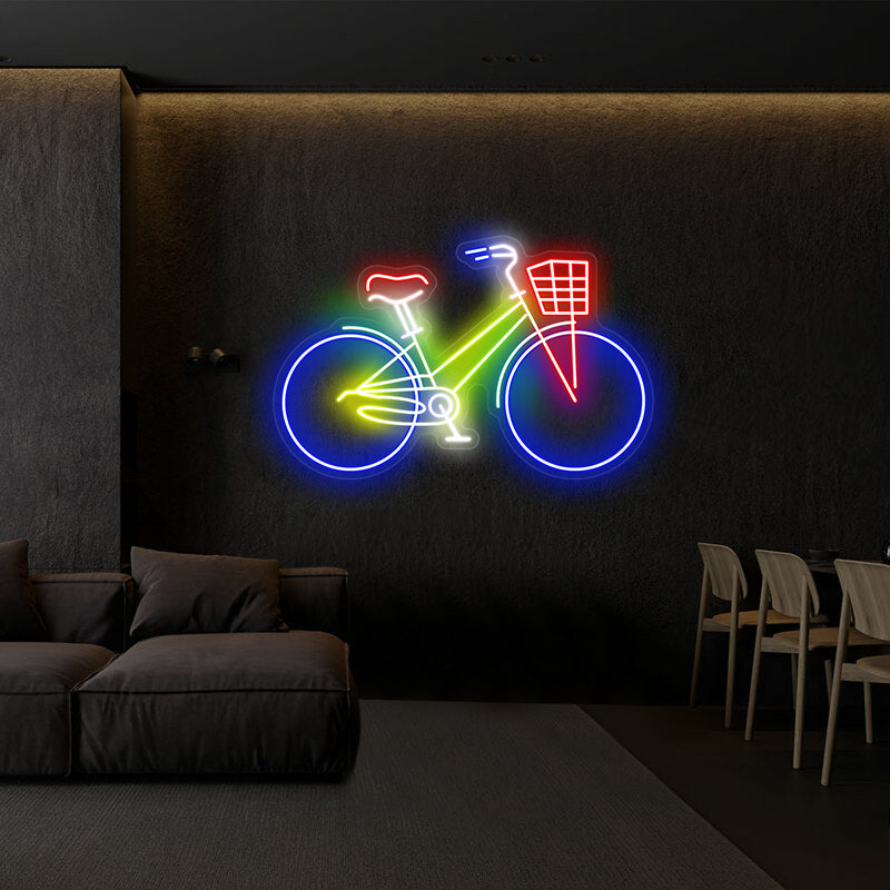 Bike neon sign living room