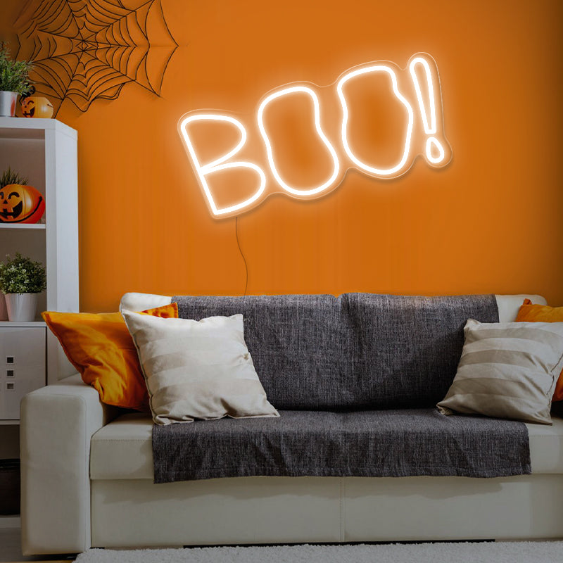 Boo neon Halloween sign