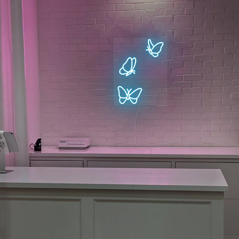 Butterflies Neon Sign For Dorm Room