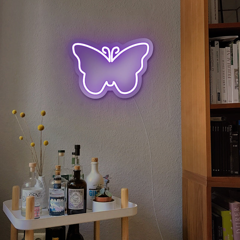 Schmetterling-Wandspiegel-Leuchtreklame