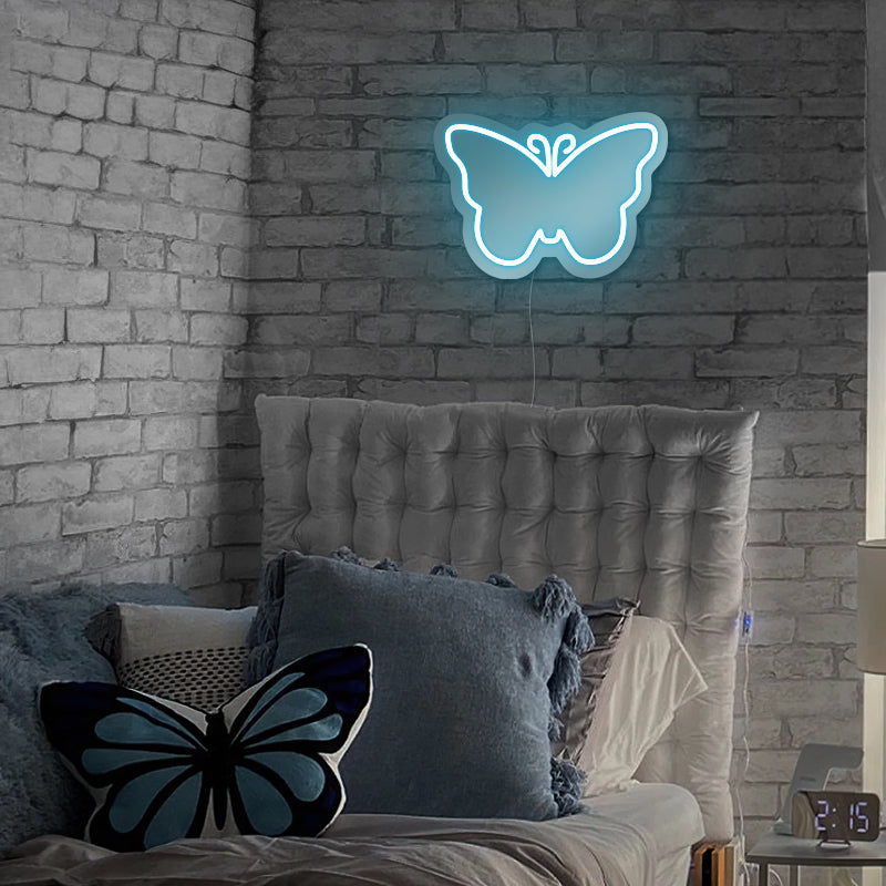 Schmetterling-Wandspiegel-Leuchtreklame