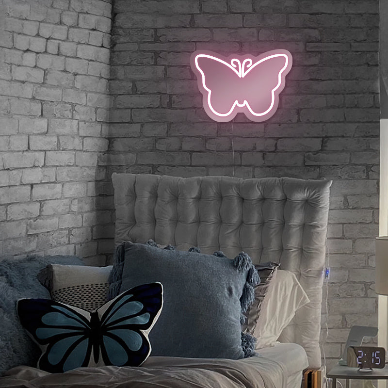 Schmetterling-Wandspiegel-Leuchtreklame