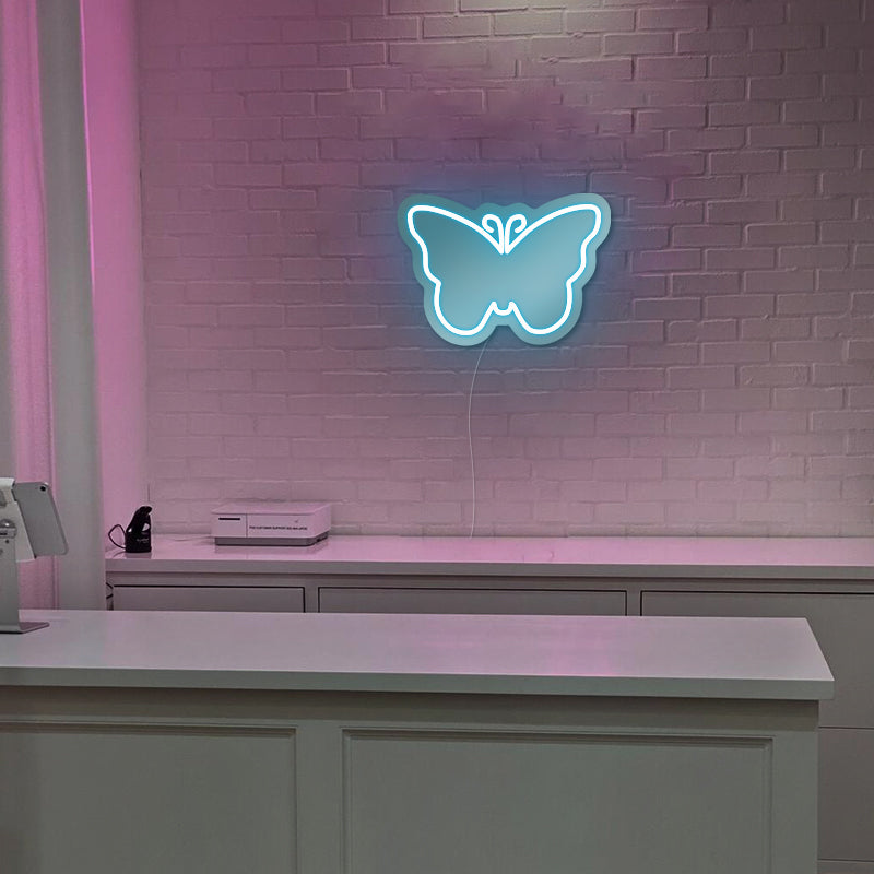 Schmetterling-Wandspiegel-Leuchtreklame