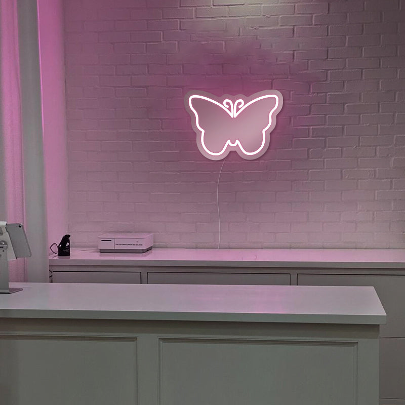 Schmetterling-Wandspiegel-Leuchtreklame