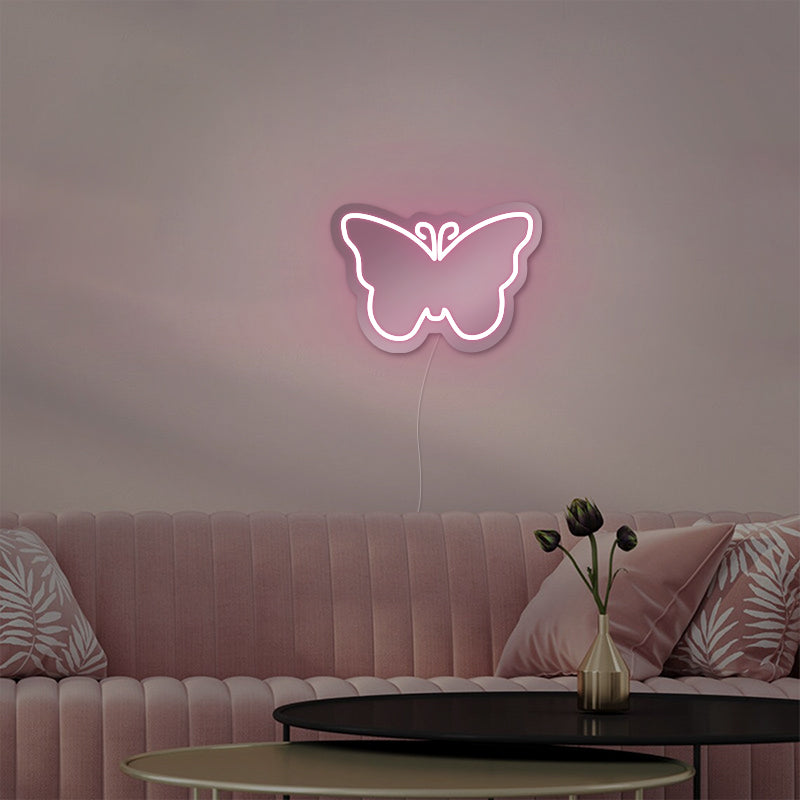 Schmetterling-Wandspiegel-Leuchtreklame