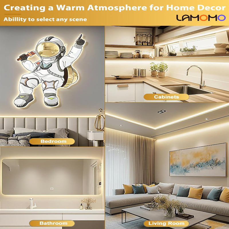 Natural White 24V COB LED Strip Light Set