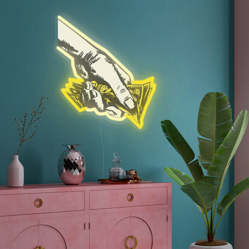 Pop Art Cash Neon Sign For Wall Decor