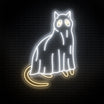 Cat Ghost Neon Sign For Halloween Decor