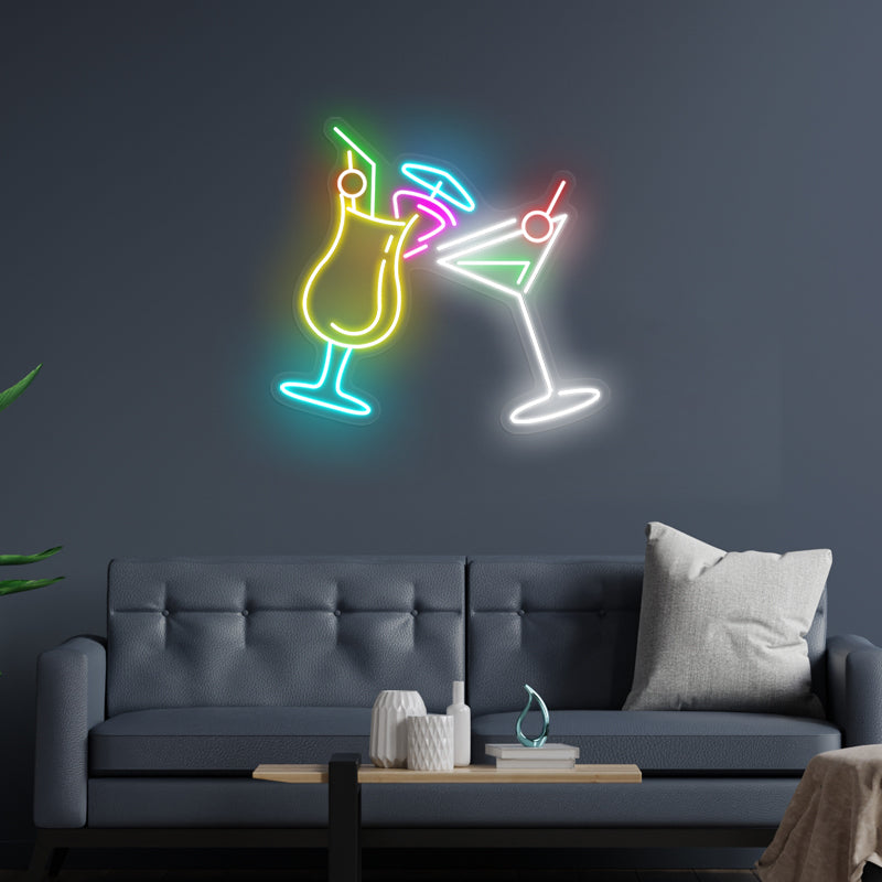 Cocktails Neon Sign For Home Bar