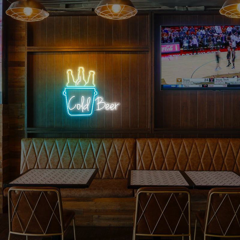 Cold Beer Neon Bar Sign