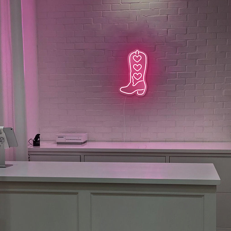 Cowboy Boots Neon Sign For Dorm Room