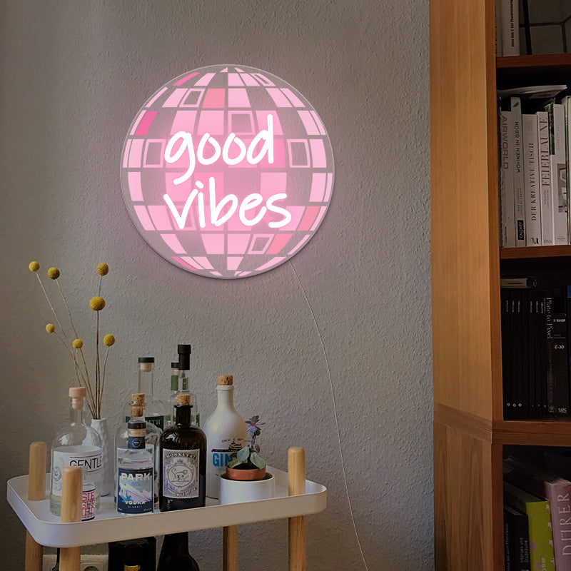Good Vibes Neonschild für Wohnheimzimmer