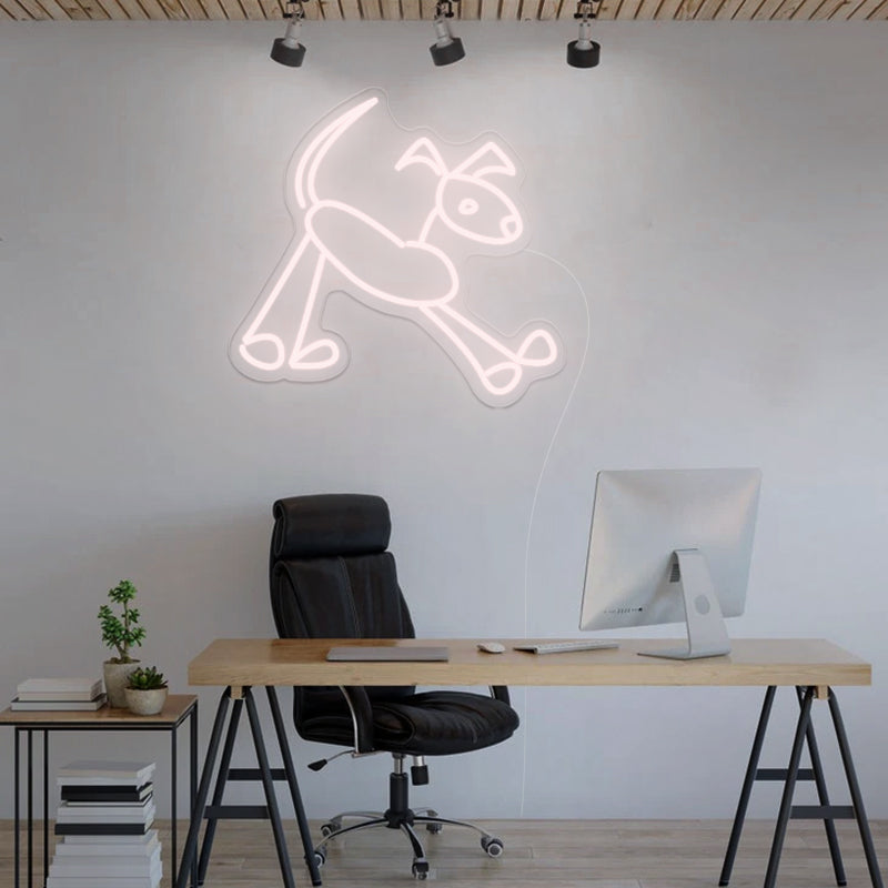 Dog Line Art Neon Sign For Home