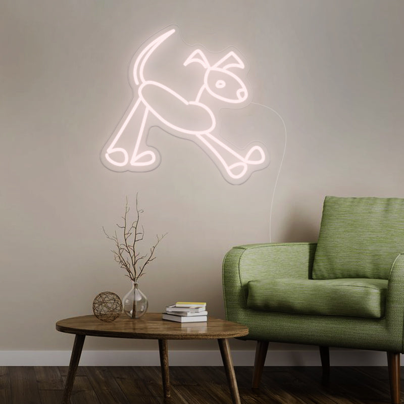 Dog Line Art Neon Sign For Room Decor
