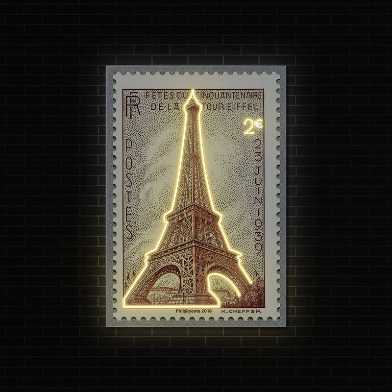 Eiffel Tower neon sign
