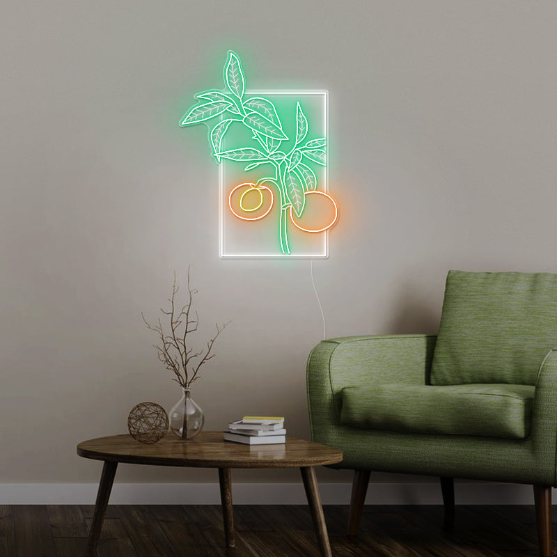 June Plum Art Neon Sign For Wall