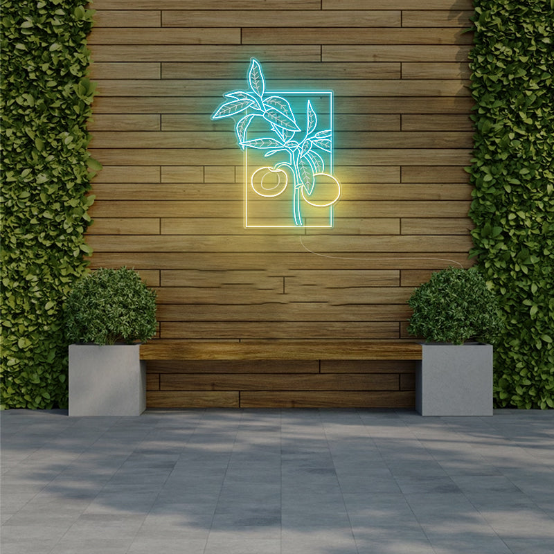 June Plum Art Neon Sign For Wall