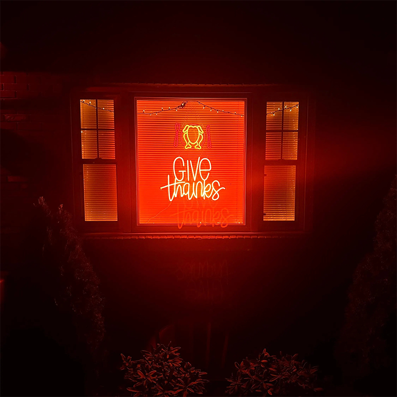Lamomo custom neon signs for Thanksgiving Day