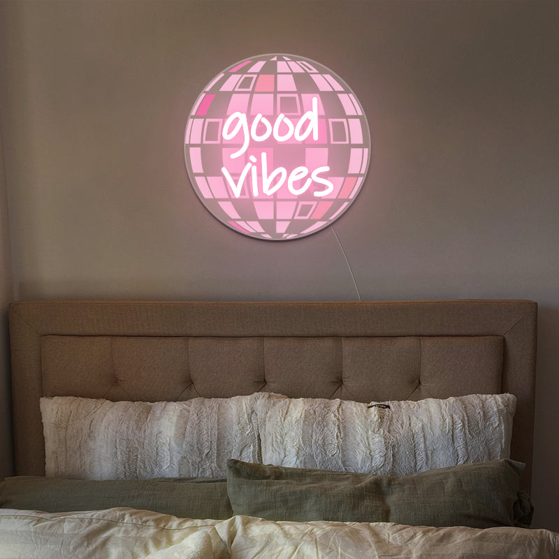 LED Good Vibes Neon Sign for bedroom