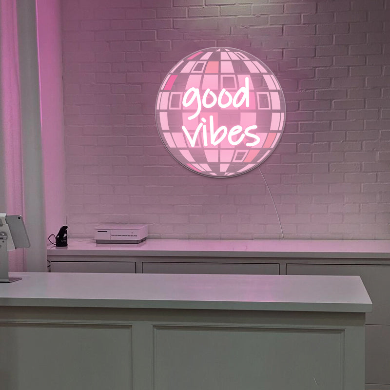 Good Vibes Neonschild für Wohnheimzimmer