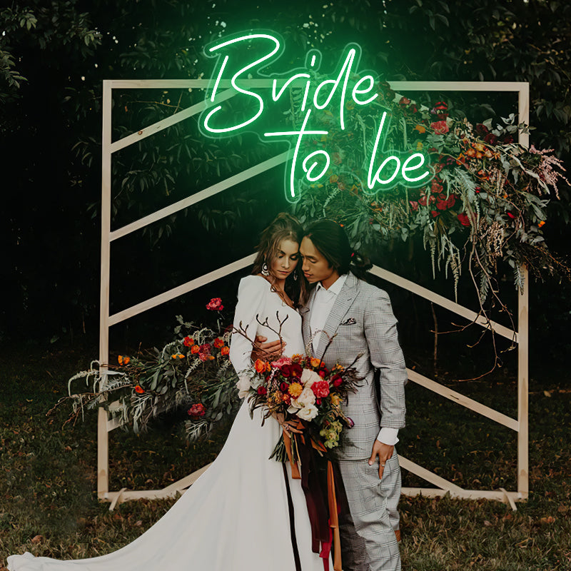 Bride To Be Green Bride neon sign