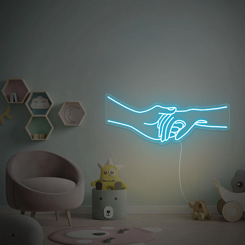 Holding Hands Neon Sign for family