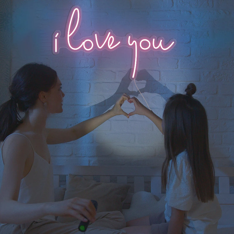I Love You Neon Sign for family