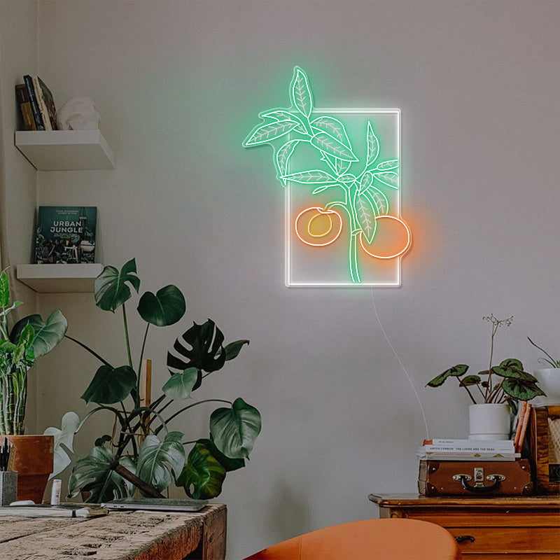 June Plum Art Neon Sign For Wall