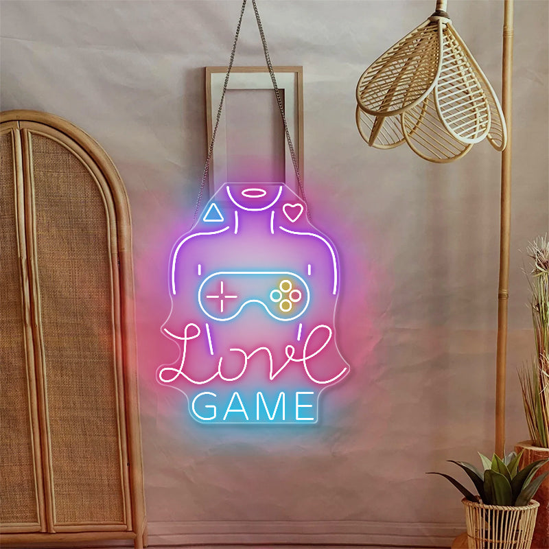 Love Game Neon Sign Art