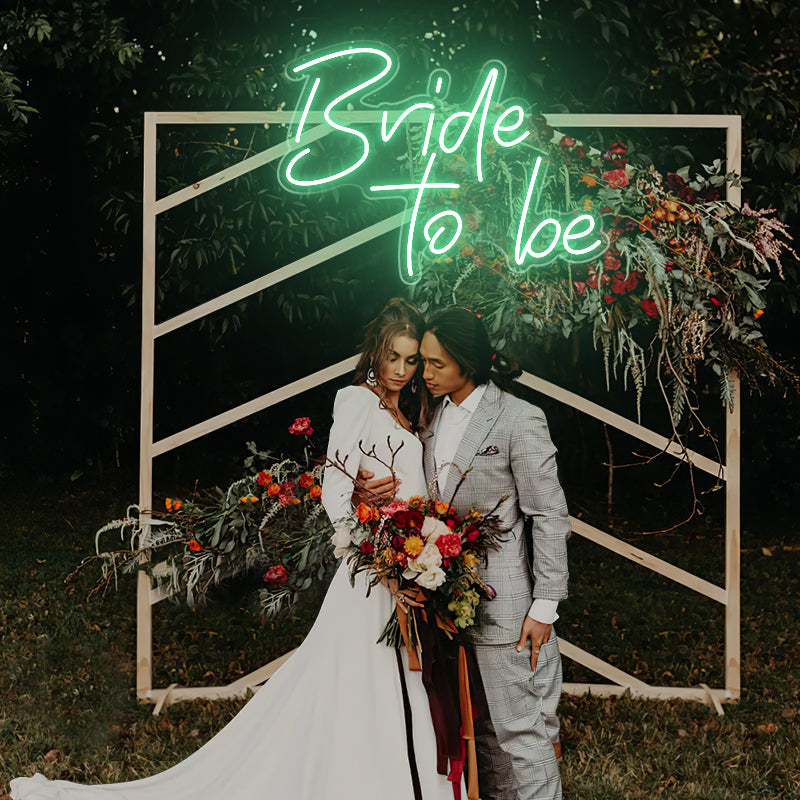 Bride To Be mint neon light