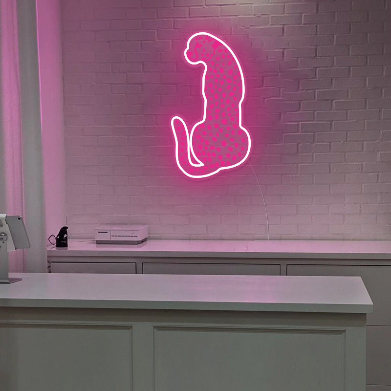 Cheetah Pink Neon Sign For Dorm Room