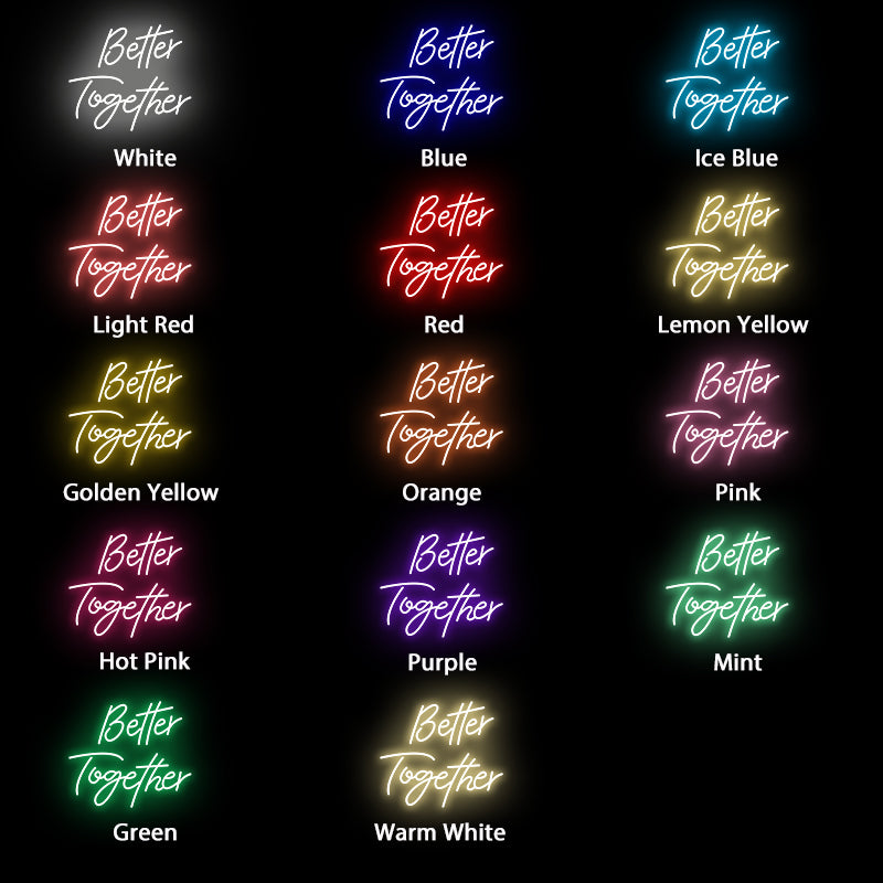 Lamom Better Together Neon Sign For Wedding