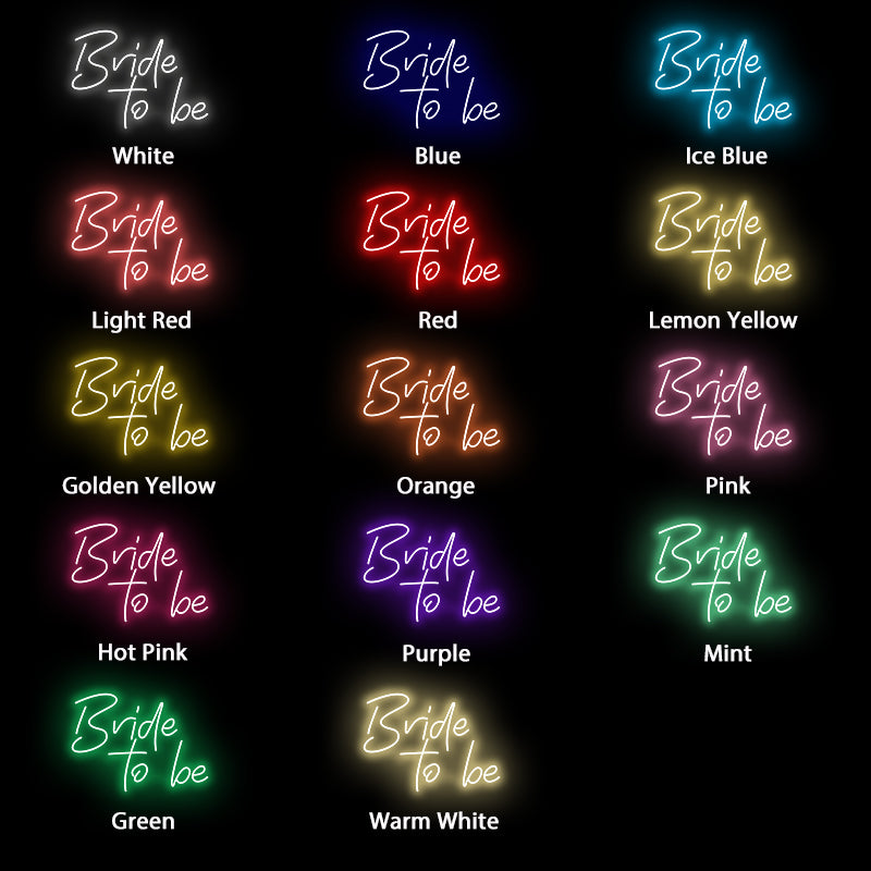 Bride To Be LED neon light