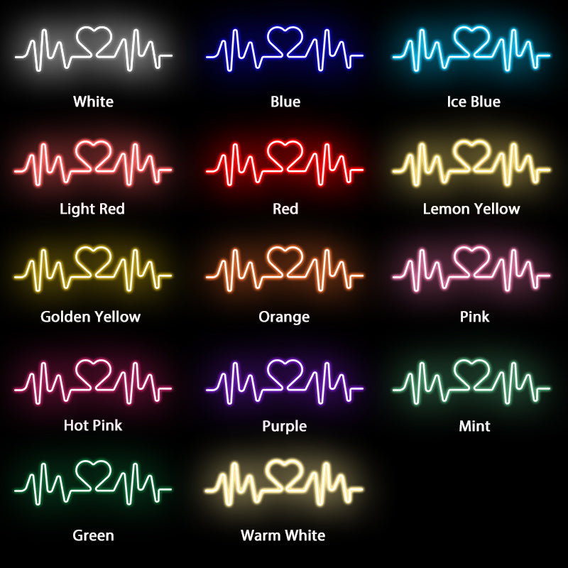 Heartbeat Neon Sign For Room