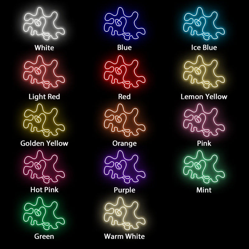 Neon Squiggle Light Sign For Man Cave