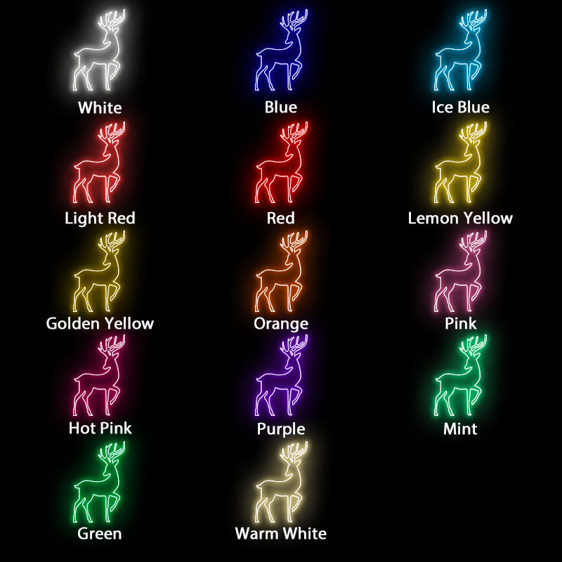 Reindeer Christmas Neon Sign For Home Decor