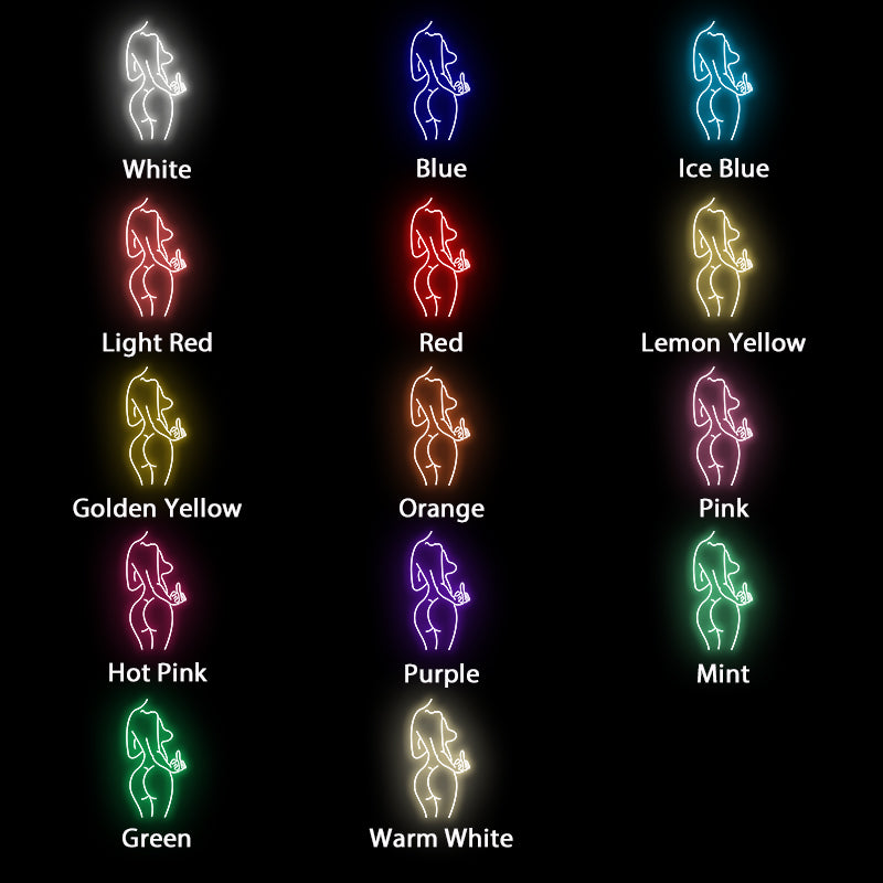 middle finger neon signs