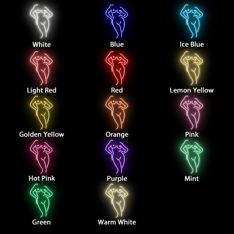 female body neon sign