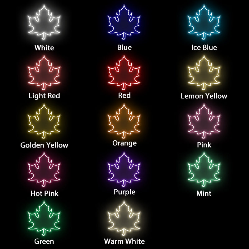 Maple Leaf Neon Sign For Fall Decor